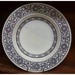 An interesting 19th century Gothic Revival leadless glaze earthenware soup plate, by Coalpoart,