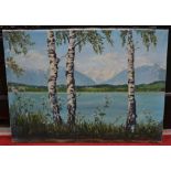 F. Schrieber Canada, A Lakeland View signed, titled, dated 20/07/44, oil on canvas, 39.