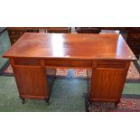 A 20th century mahogany twin pedestal writing desk,