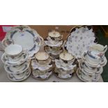 A George Johnson Crescent part tea set, comprising cups, saucers,