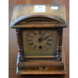 A Victorian walnut mantel clock, by HAC, Würtenberg,