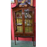 An Edwardian mahogany display cabinet,