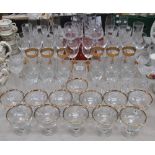 Glassware - Royal Doulton cut glass stemware, wine glasses, champagne flutes, tumblers,