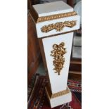 A contemporary painted and 'gilt' pedestal,