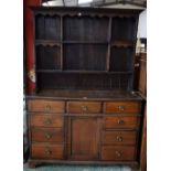 An early 20th century oak farmhouse dresser,