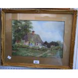 Margaret Bowker (late 19th/early 20th century) The Cottage Garden signed, watercolour,