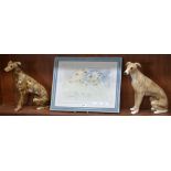 A Winstanley ceramic model, of a Greyhound; another,