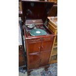 A floorstanding mahogany Natural Tone gramophone cabinet, retailed by William Whiteley Ltd, London,
