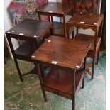 An early 20th century oak plant/wash stand,