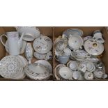 A Royal Worcester Strawberry Fair pattern part dinner service, comprising dinner plates,