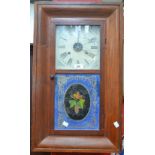 A late 19th century American wall clock, Jerome and Company, 30-hour movement,