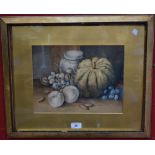 Victorian School A Study of Fruits and a Ginger Jar, signed with initials E.H.