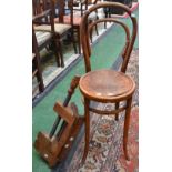 A bentwood correction chair,