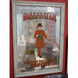 Advertising - Breweriana - a Beefeater London Gin mirror, 87cm x 61.