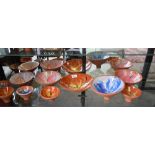 Paul Cummins MBA Terracotta sgrafitto flower bowls;