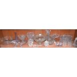 Glassware - a Strombery retro 1950's racing yachts and seagulls vase; crystal glass fruit bowl;