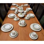 A Royal Doulton Rondelay pattern dinner service, comprising dinner plates, salad plates,