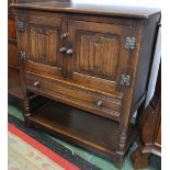 A 20th century oak side cabinet,