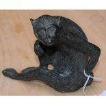 Asian School, a verdigris patinated bronze, of a Monkey,