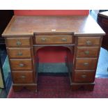 A 19th century mahogany kneehole desk,