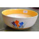 A Clarice Cliff Bizarre pattern bowl, 23.