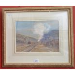 Robert G D Alexander (1875 - 1945) Brentwood Station, Essex label to verso, watercolour, 24.