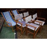 Traditional steamer style deck chairs and loungers (6)