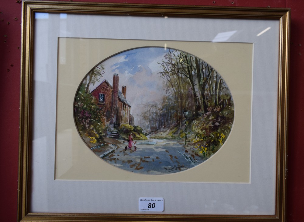 Michael Crawley Spring in Littleover Hollow, Derby, signed, watercolour,