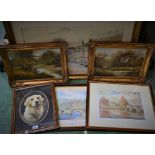 Pictures and Prints - Les Parson, a pair, oils on canvas, gilt frames; Kristan Baggaley,