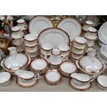 A Royal Grafton Majestic pattern part dinner and tea service, comprising dinner plates,