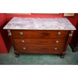A French Empire mahogany commode, in the manner of Bernard Molitor,