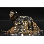 Crystal Pride A Swarovski Crystal model of Akili the lion, designed by Heinz Tabertshofer,