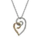 18ct gold diamond and pink sapphire necklace from C W Sellors Fine Jewellery This beautiful curled