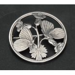 A Georg Jensen silver brooch designed by Arno Malinowski,