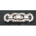 An Art Deco Diamond clip brooch,