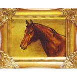 English School Bay Horse oil on board,