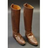 A pair of brown leather riding boots, 5601/109/3,