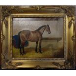 F**G** Noble (contemporary) Bay Hunter in a Stable signed, oil on panel,