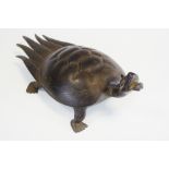 Chinese School, a 19th century bronze of a dragon turtle,