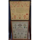 An early Victorian needlework sampler, embroidered by Susanah Guttridge, February 19, 1847,