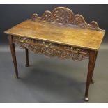 A 19th century oak serving table,