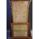 A late 19th century sampler, embroidered by Marion Graham Forrest, Dunlop Terrave, Penicuik, 1888,