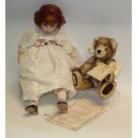A Dean's Rag Book Timothy Bear, limited edition 90/200; a Paulines Scarlet Doll,