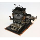 An early 20th century German tinplate toy junior typewriter, by Gebruder Schmidt Nuremberg (GSN),