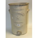 A late 19th/early 20th century cream glazed stoneware water filter, Slack & Brownlow, Manchester,