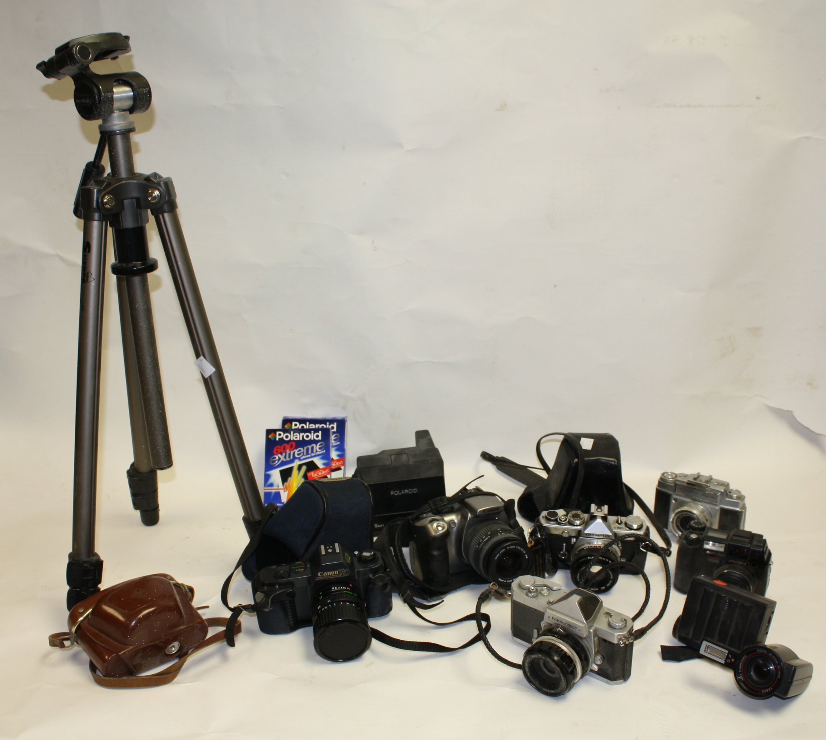 Photography - a collection of cameras, lenses and accessories, including Olympus, Agfa,