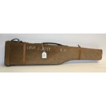 A canvas leg of mutton gun case, Lieut.