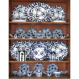 Royal Crown Derby dinner and table ware, unfinished blue and white,