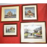 Pictures and Prints - Alan Bamford, The Canal Near Linslade, signed, pen and watercolour,