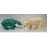 An Art Pottery model, of a Polar Bear, by L & V Ceram,